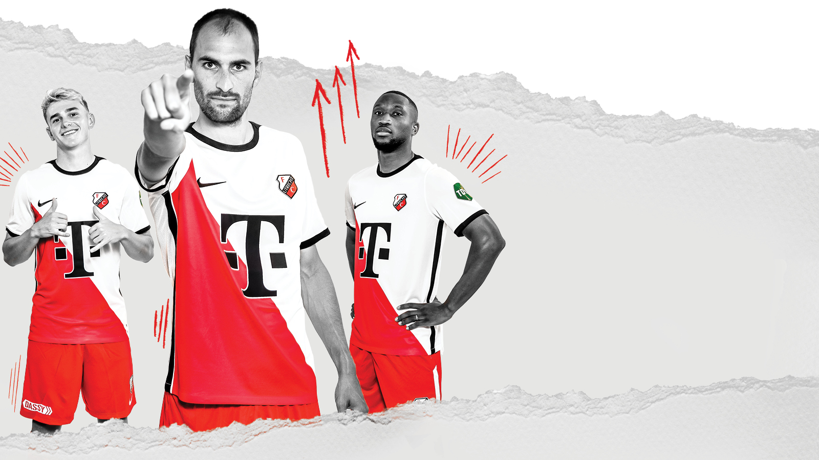 Rood-witte diagonaal keert terug op thuisshirt