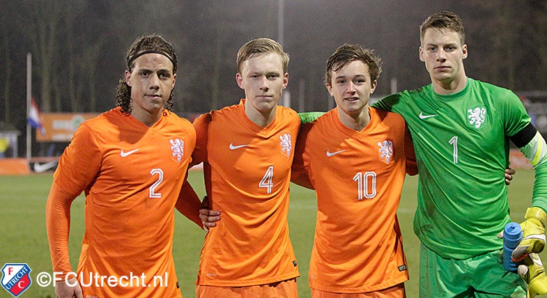 Vier talenten van FC Utrecht in basis Oranje Onder 18
